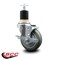Service Caster 4'' Gray Poly Swivel 1-7/8'' Expanding Stem Caster with Brake SCC-EX20S414-PPUB-TLB-178 - alternate 4